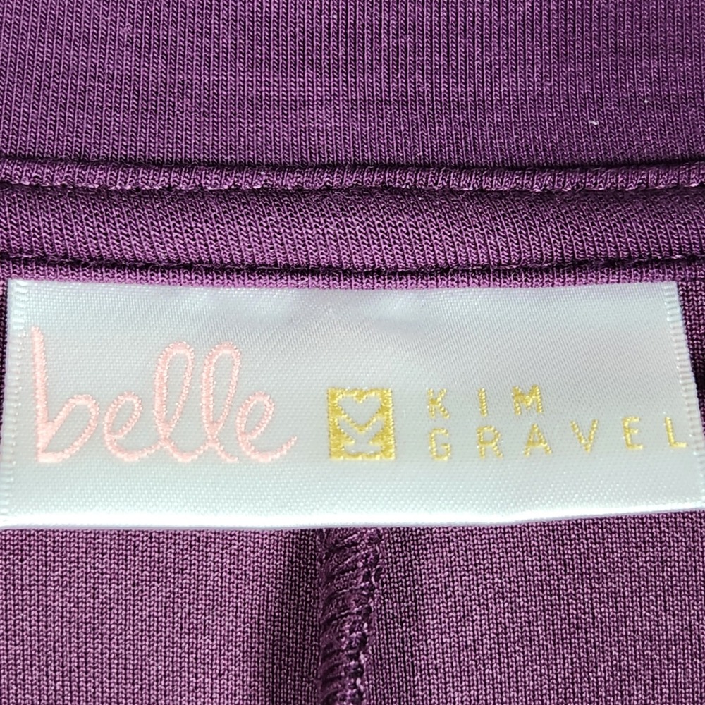 Belle Kim Gravel Cardigan Womens Medium Roasted Fig Scuba Luxe Bat Wing A703691 - Picture 4 of 11